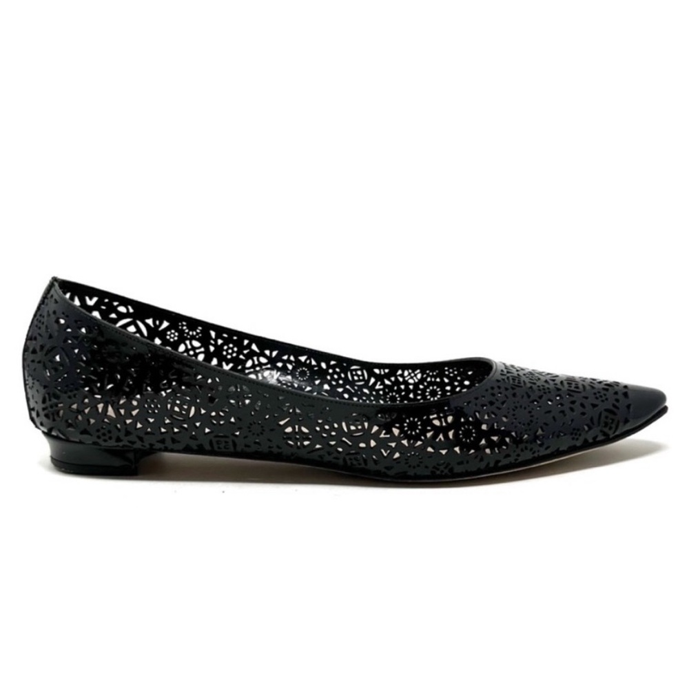 Manolo Blahnik laser-cut patent flats